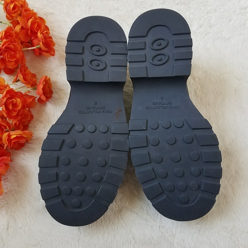 Charlotte Stone Adam V2 Platform Loafers in Navy - Picture 4 of 9